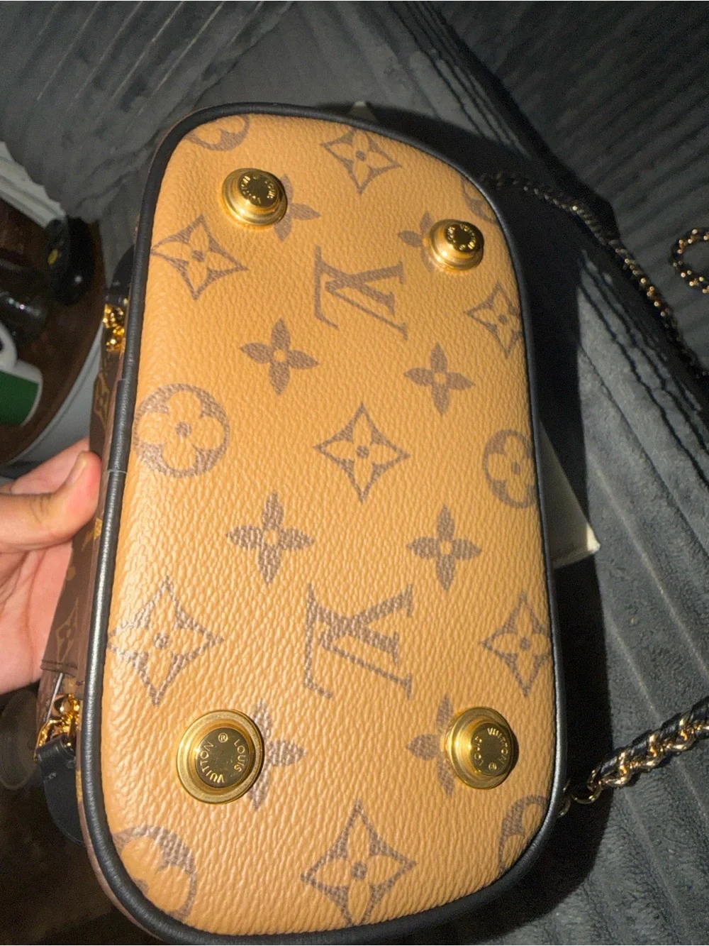 Louis Vuitton Vanity PM Reverse Monogram Chain Crossbody Strap with Dust Bag
